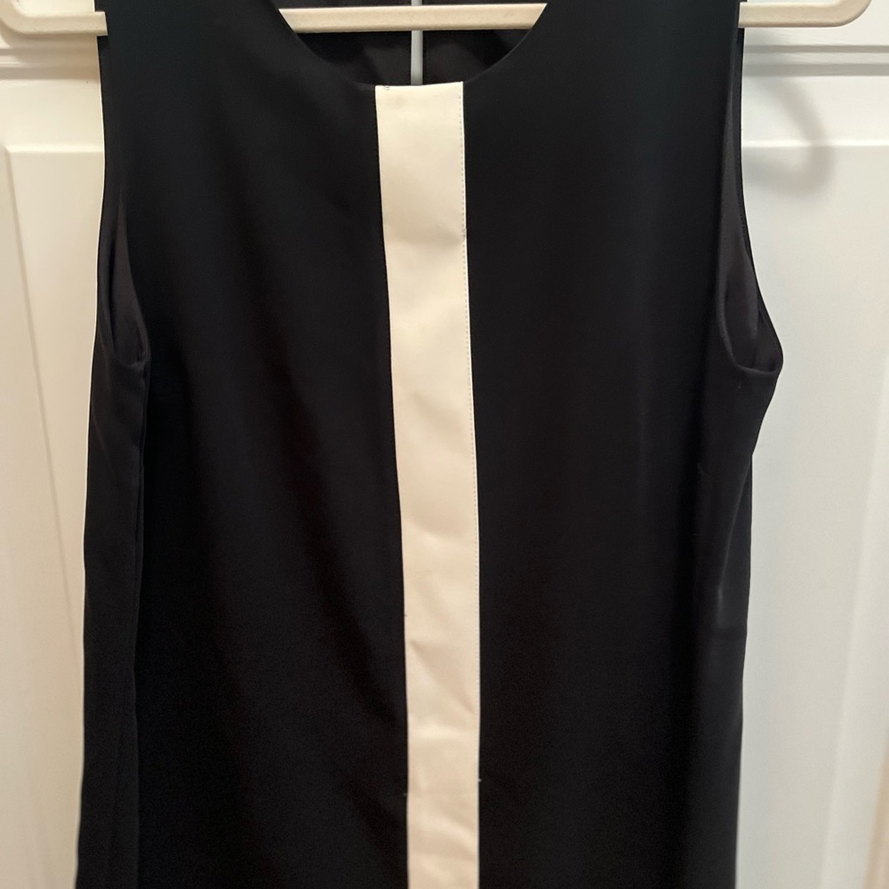 Lauren Ralph Lauren M Medium Black and White Sleeveless Top Blouse